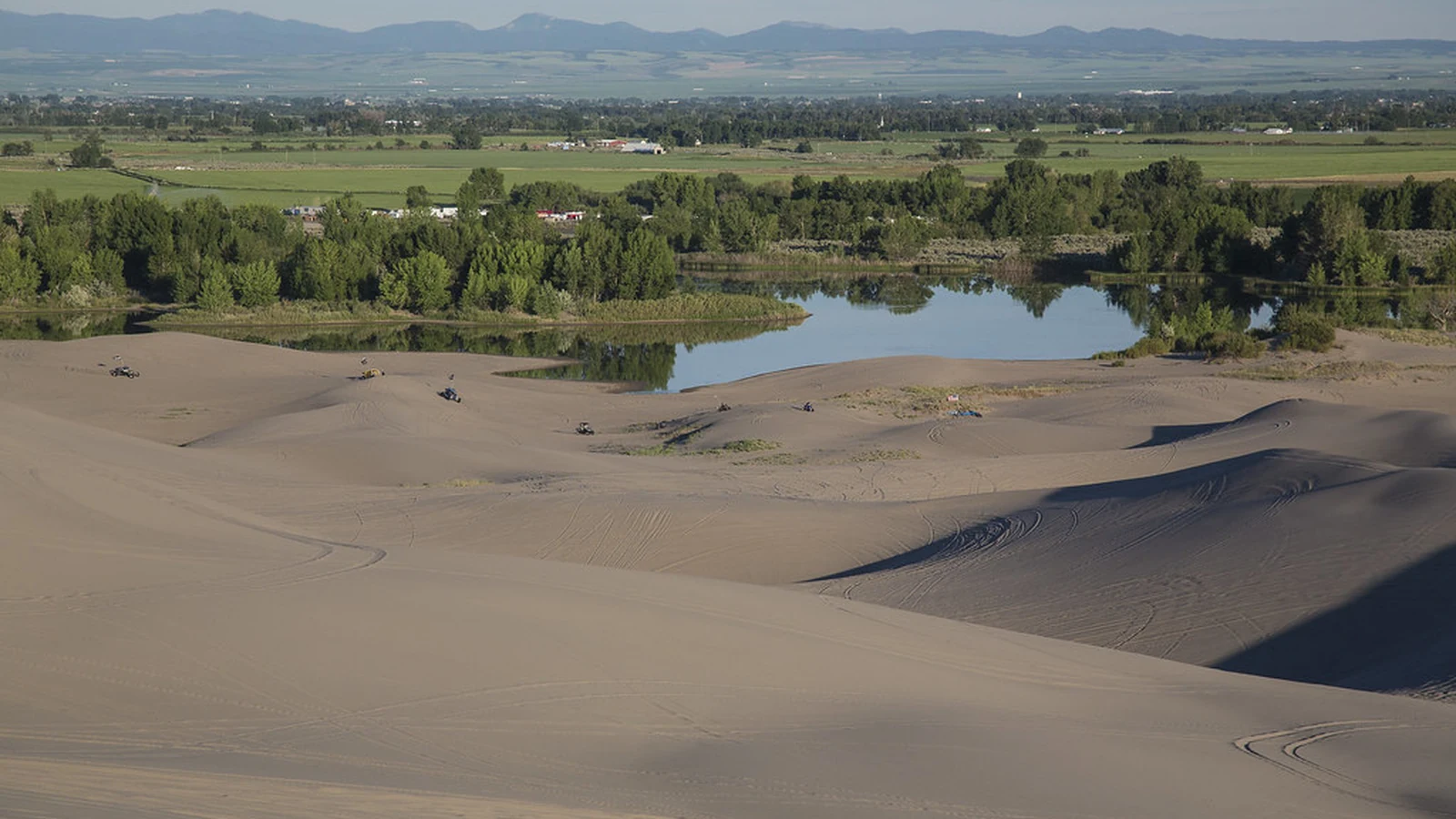 A real view across the St. Anthony dunes toward Egin Lakes